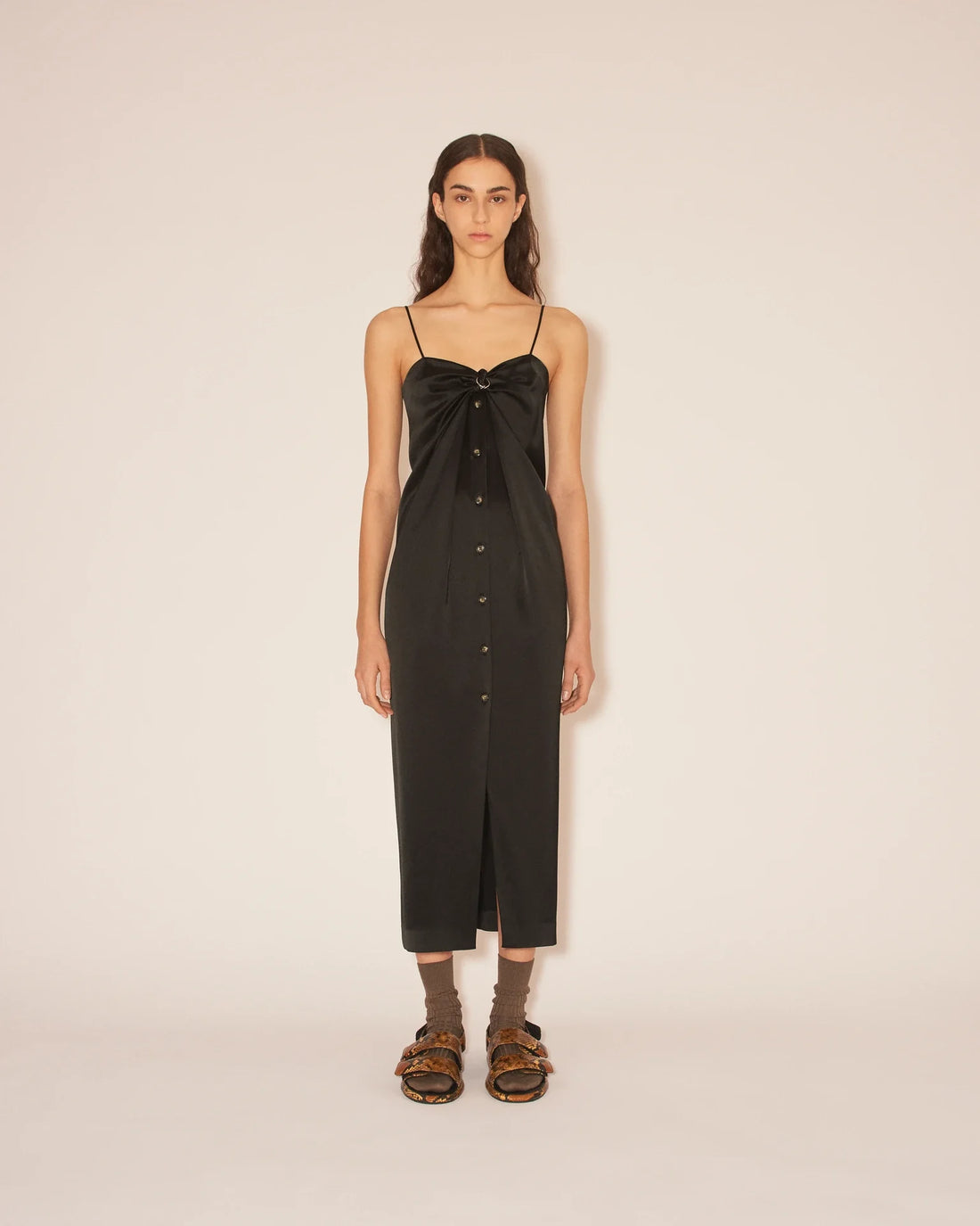 Doris Midi Sarong Style Dress With Detachable Straps