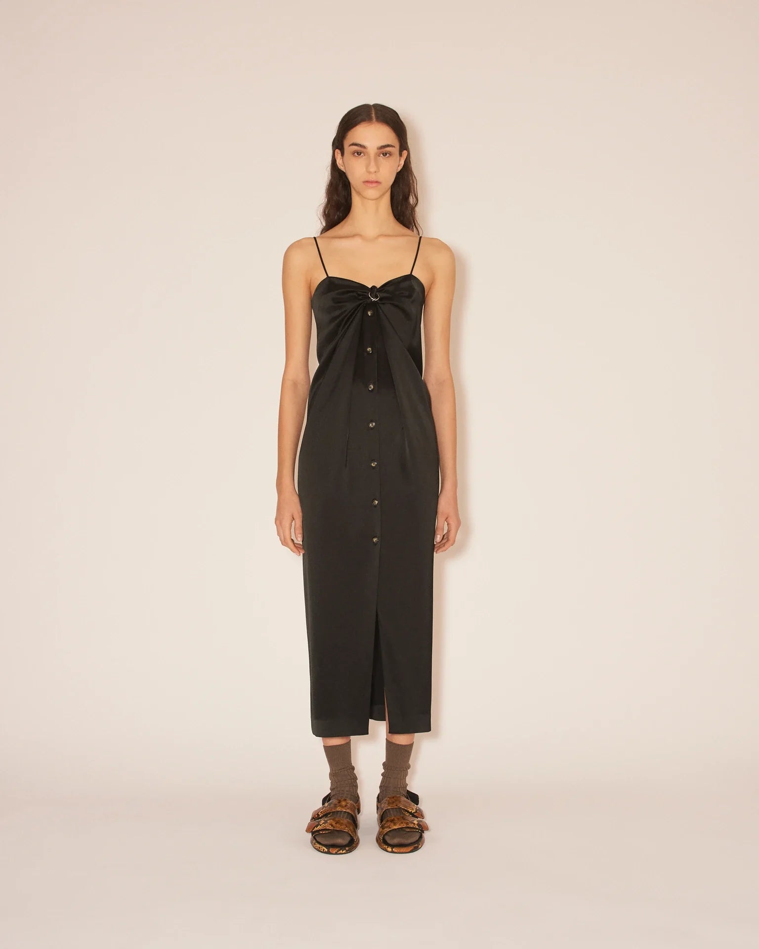 Doris Midi Sarong Style Dress With Detachable Straps