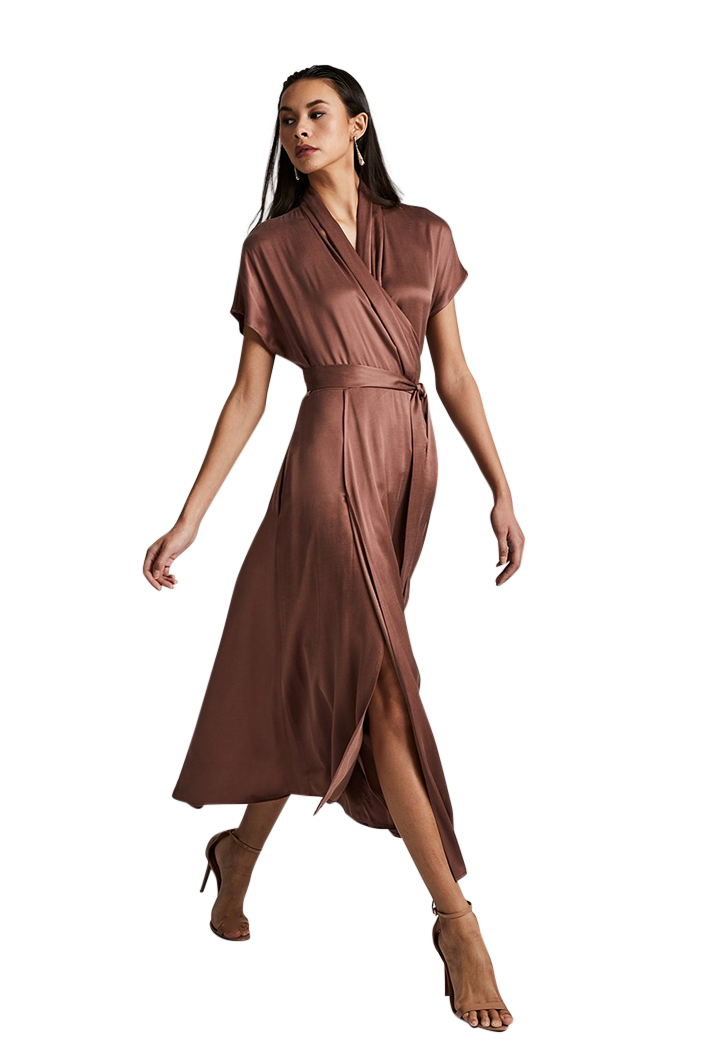 Butterfly Wrap Dress | Cupro
