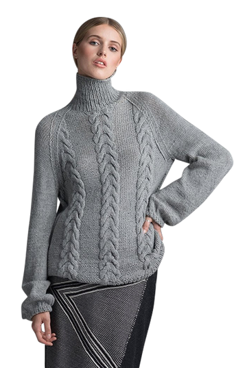 Cable Knit Alpaca Turtleneck
