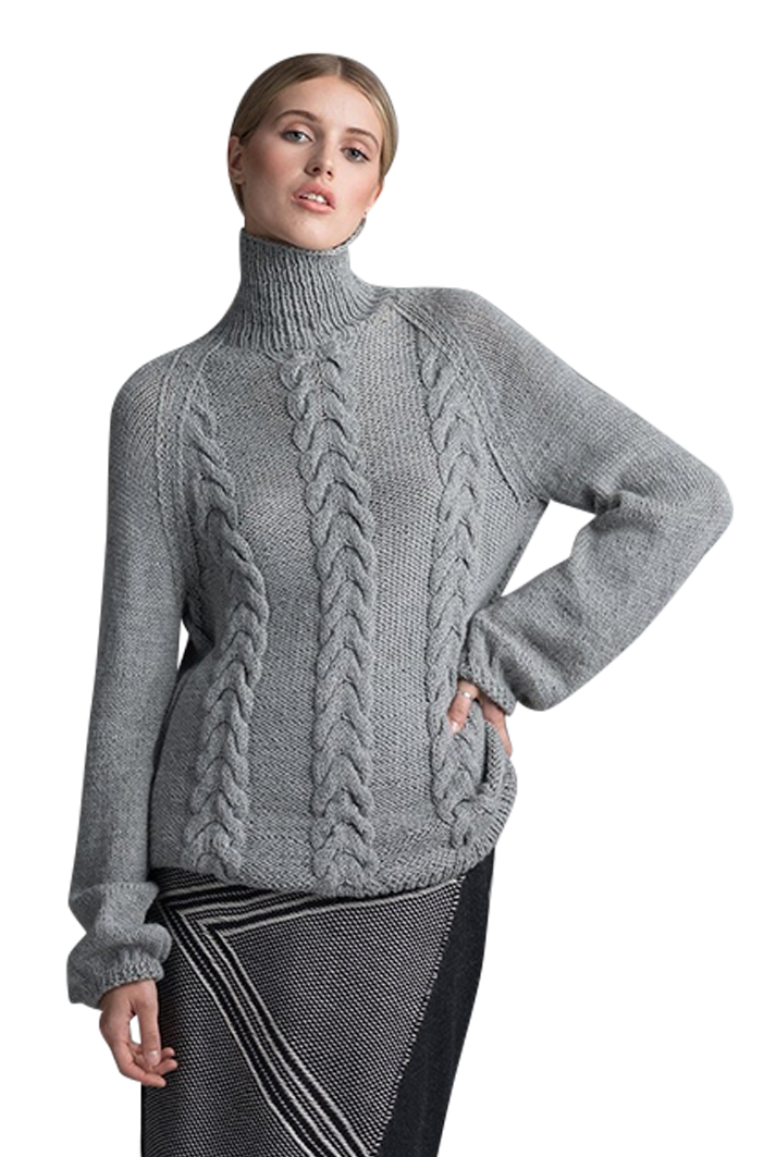 Cable Knit Alpaca Turtleneck