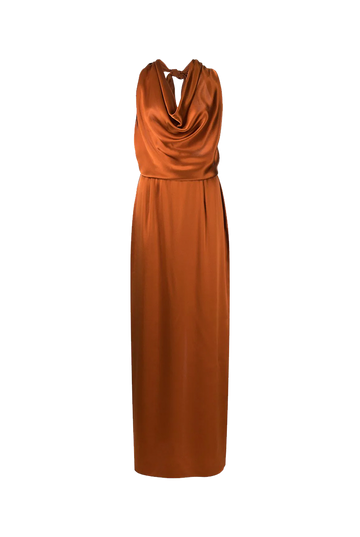 Convertible Halter-Neck Silk Dress