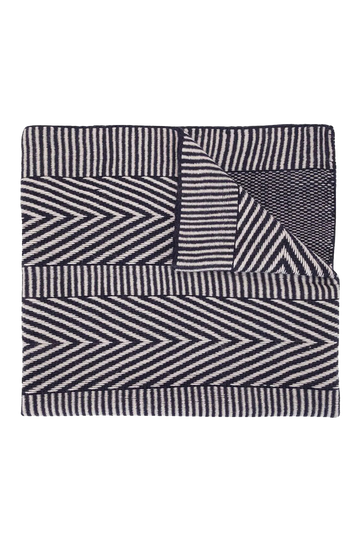 Chevron Pattern Knitted Alpaca Shawl