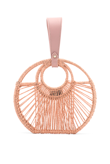 Langa Circular Woven Bag | Pink