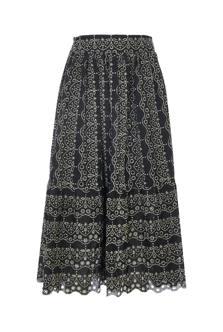 Sabrina Ruffled Midi Skirt