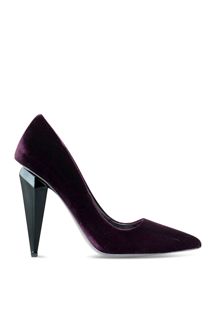 Antigone Velvet Classic Pumps | Bordeaux