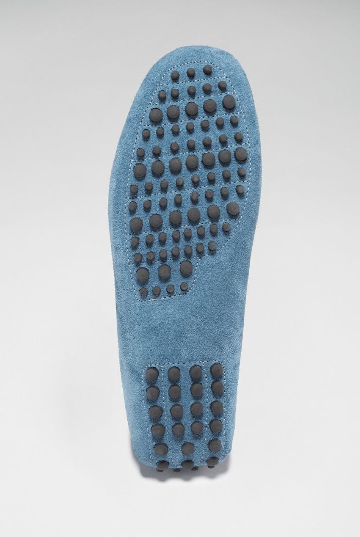 Men's Suede Penny Driving Loafers | Petrol Blue