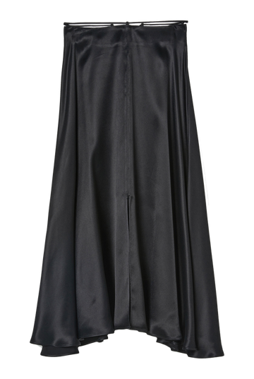 Bias-Cut Satin Midi Skirt