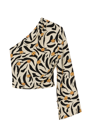 Laurine Asymmetric One Sleeve Top