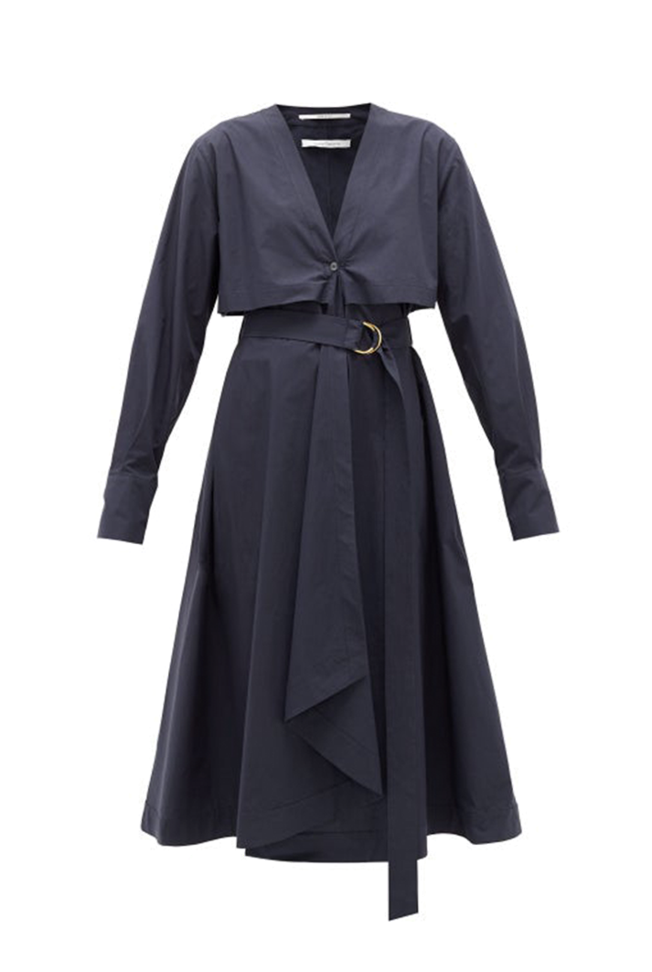 Belted Organic Cotton-poplin Shirt Dress