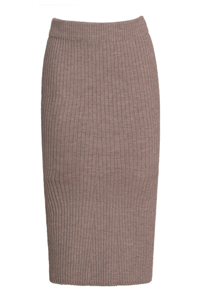 Eva Ribbed Midi Skirt | Camel
