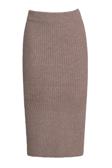 Eva Ribbed Midi Skirt | Camel