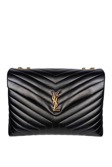 Saint Laurent Loulou Quilted Handbag | Black