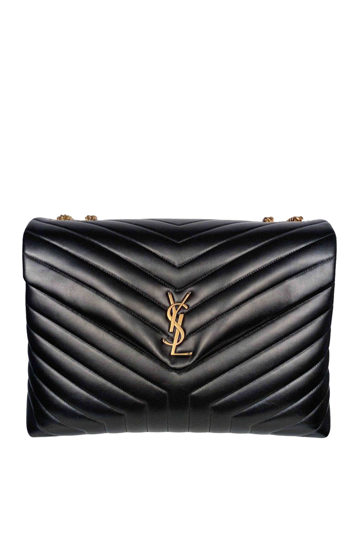 Saint Laurent Loulou Quilted Handbag | Black