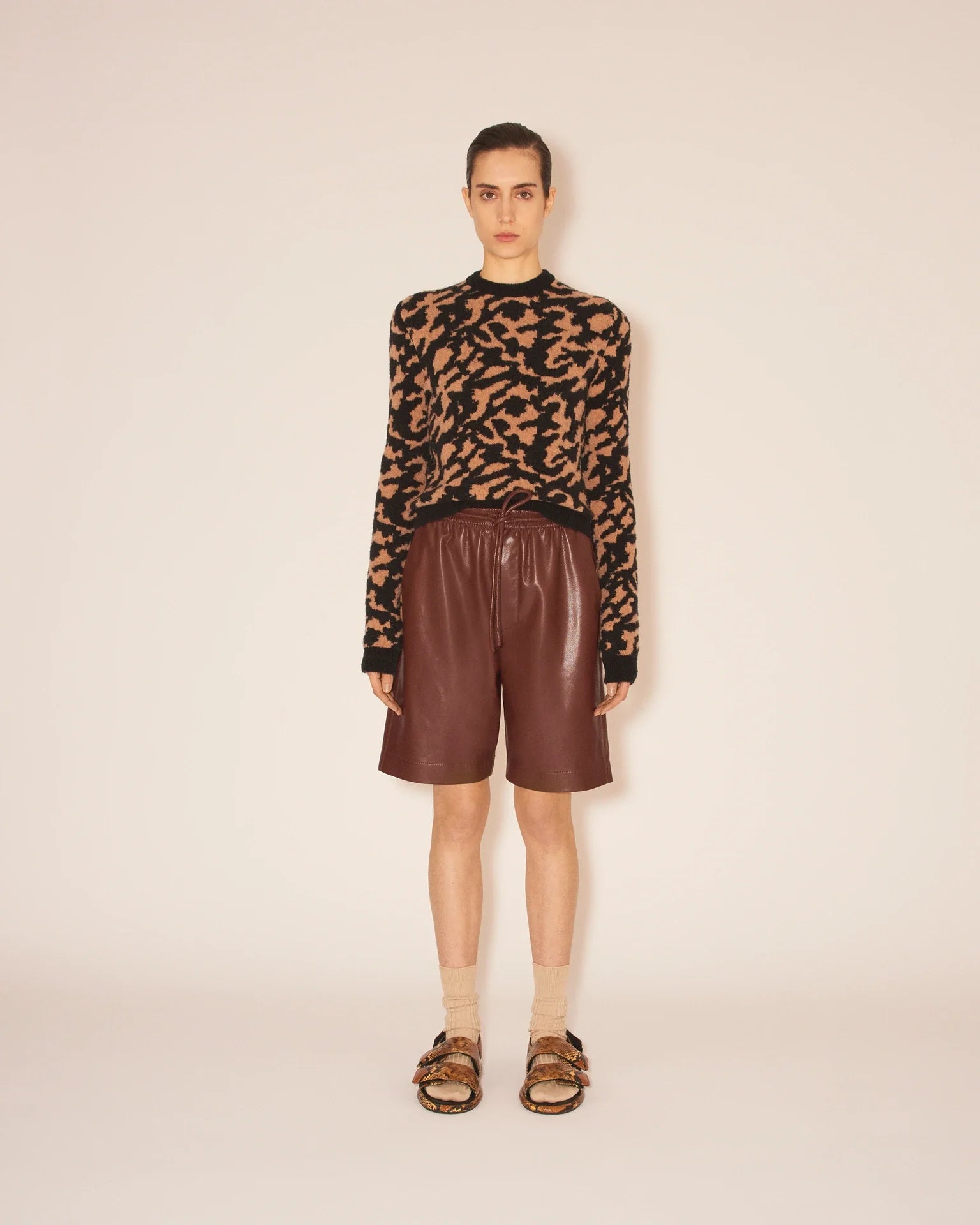 Munira Karate Silhouette OKOBOR? Alt-leather Shorts