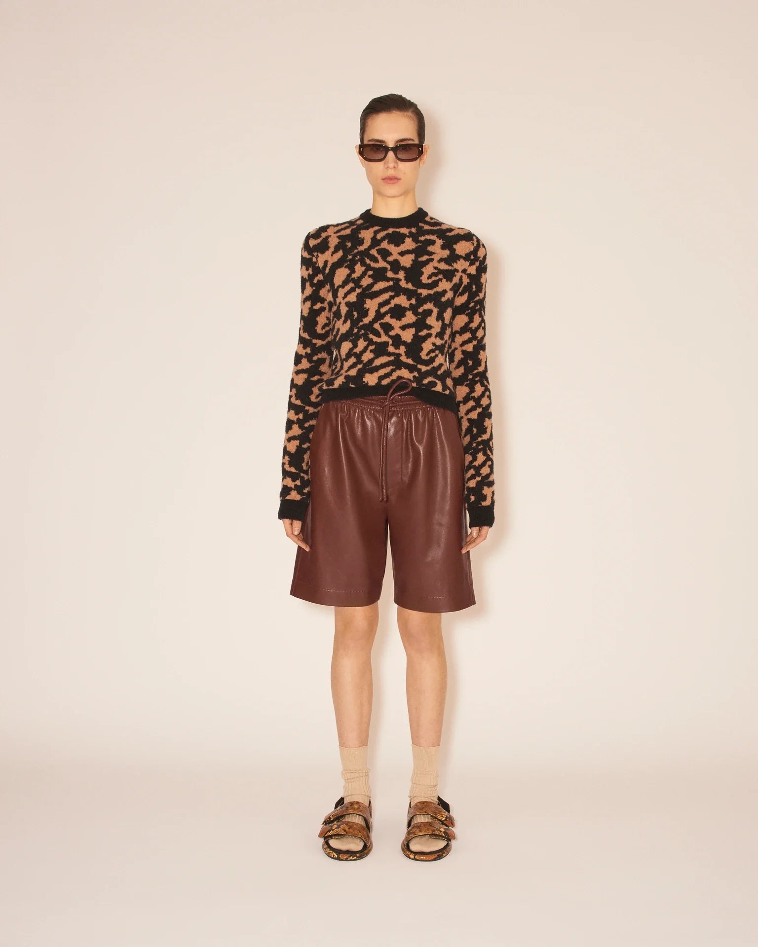 Munira Karate Silhouette OKOBOR? Alt-leather Shorts