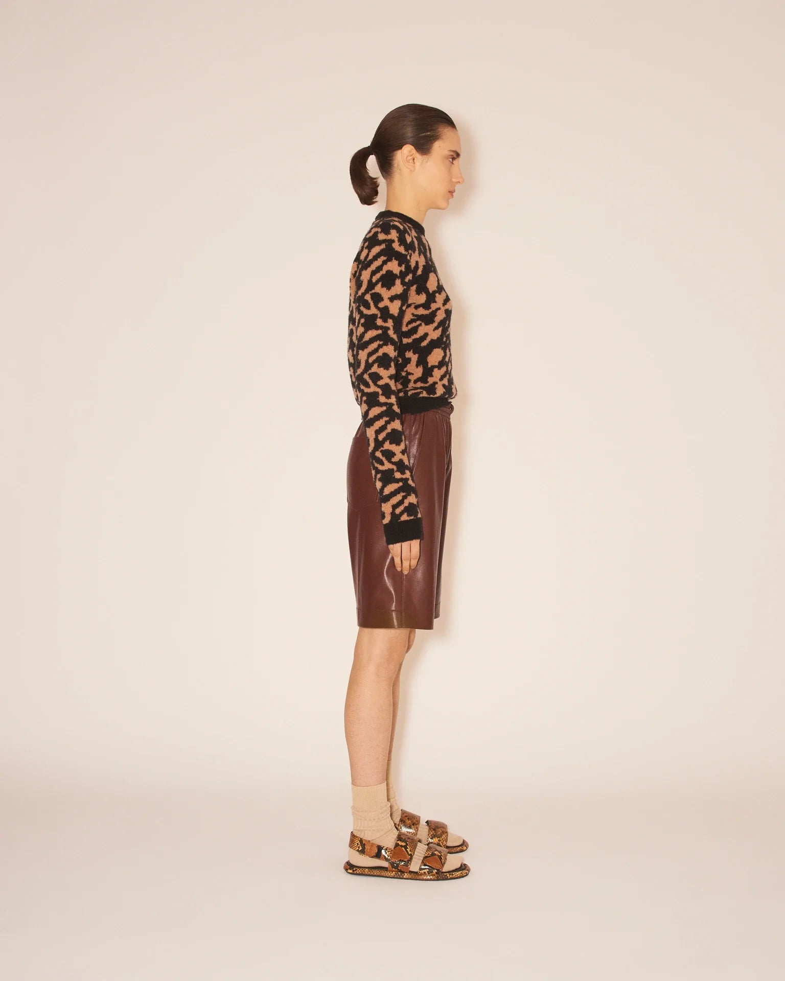 Munira Karate Silhouette OKOBOR? Alt-leather Shorts