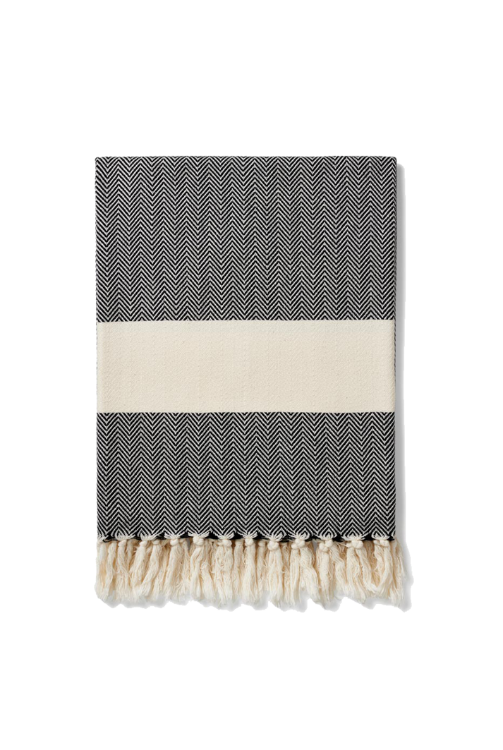 Ferah Herringbone Organic Cotton Blanket