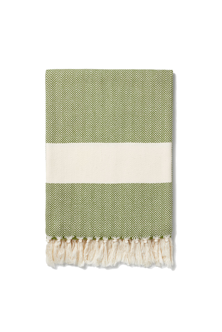 Ferah Herringbone Organic Cotton Blanket