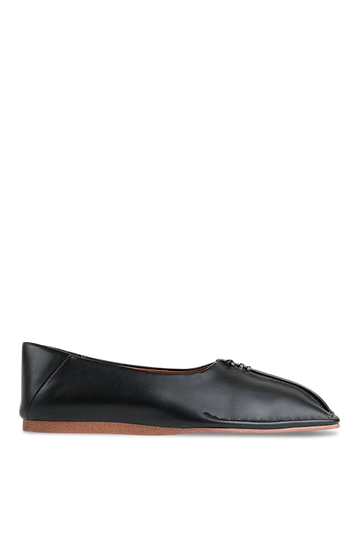 Gaia Vegan Leather Black Flats
