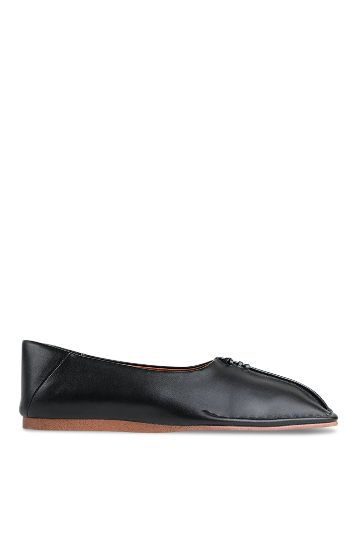 Gaia Vegan Leather Black Flats
