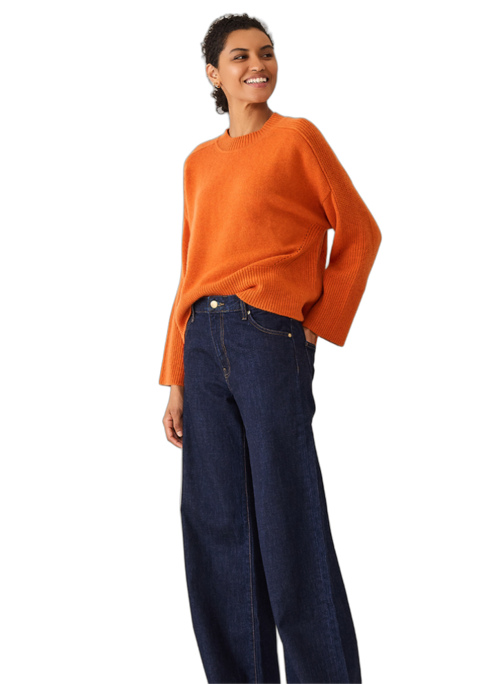 Crew Neck Lofty Sweatshirt | Tiger Orange