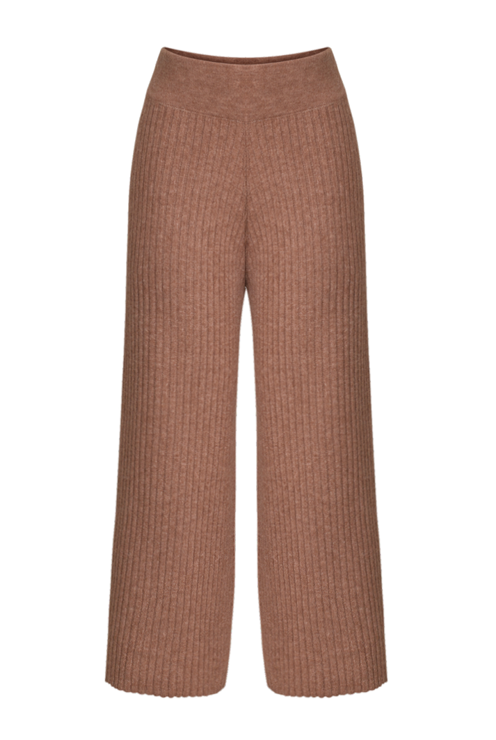 Leah High-Waisted Cropped Pants | Camel