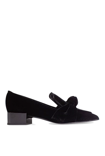 Athene Velvet Classic Slipper | Black