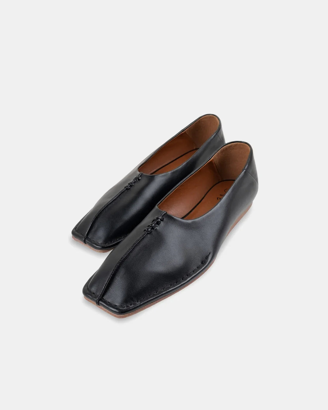 Gaia Vegan Leather Black Flats