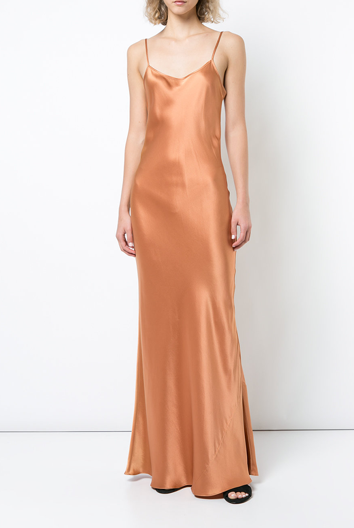 Liquid Silk Slipdress | Terracotta