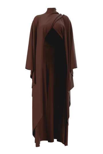 Ovu Knit Cape | Brown