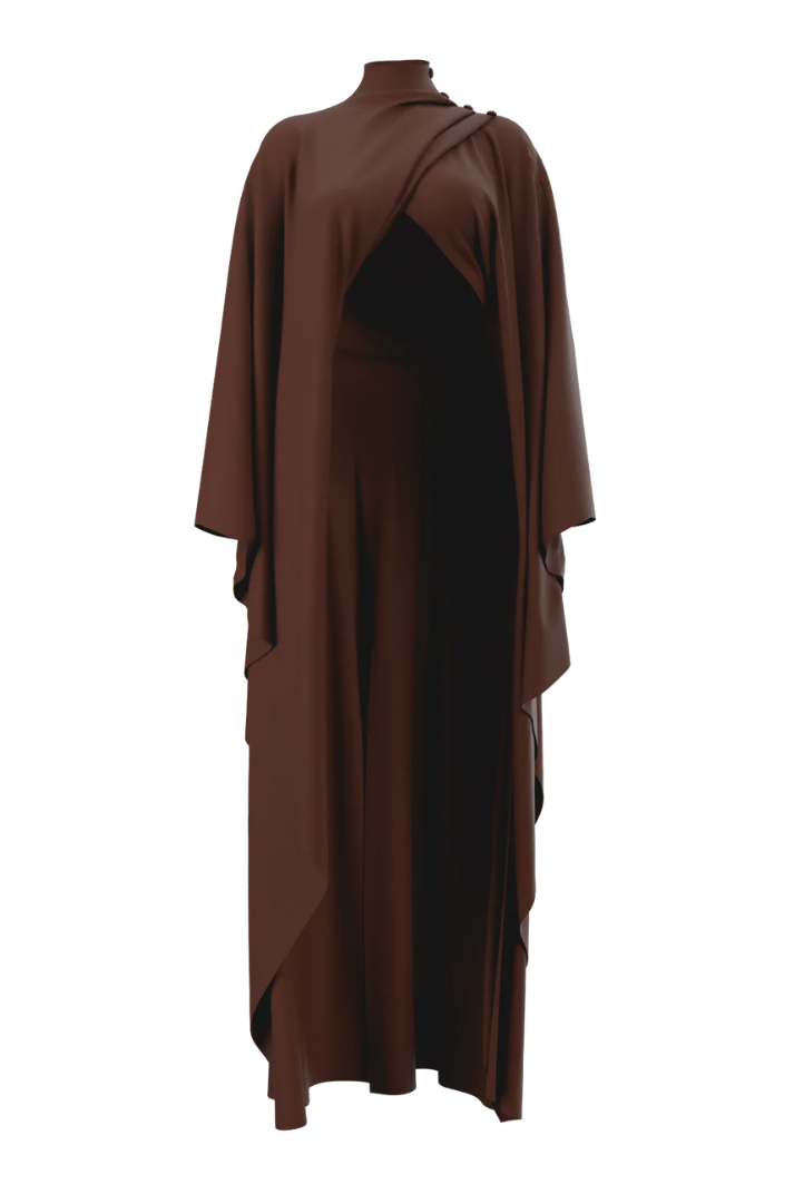 Ovu Knit Cape | Brown