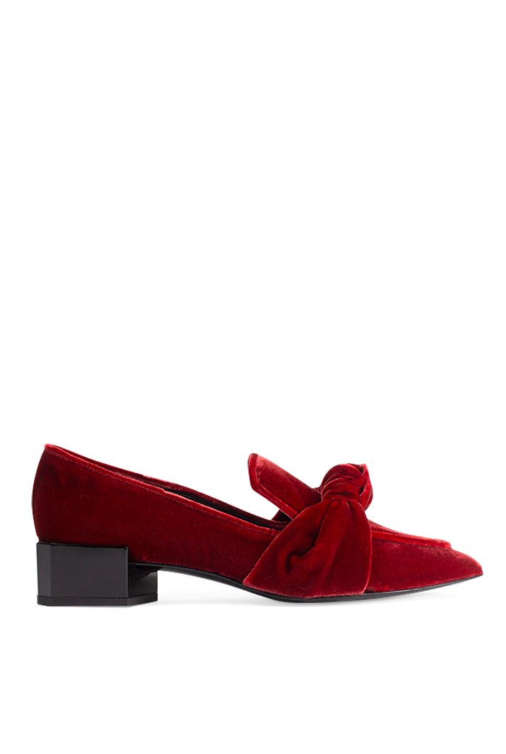 Athene Velvet Classic Slipper | Red