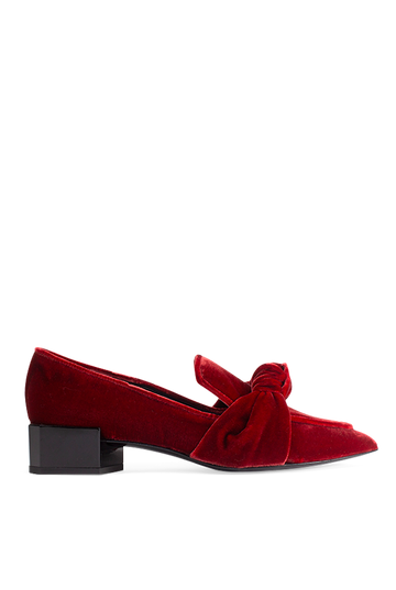 Athene Velvet Classic Slipper | Red