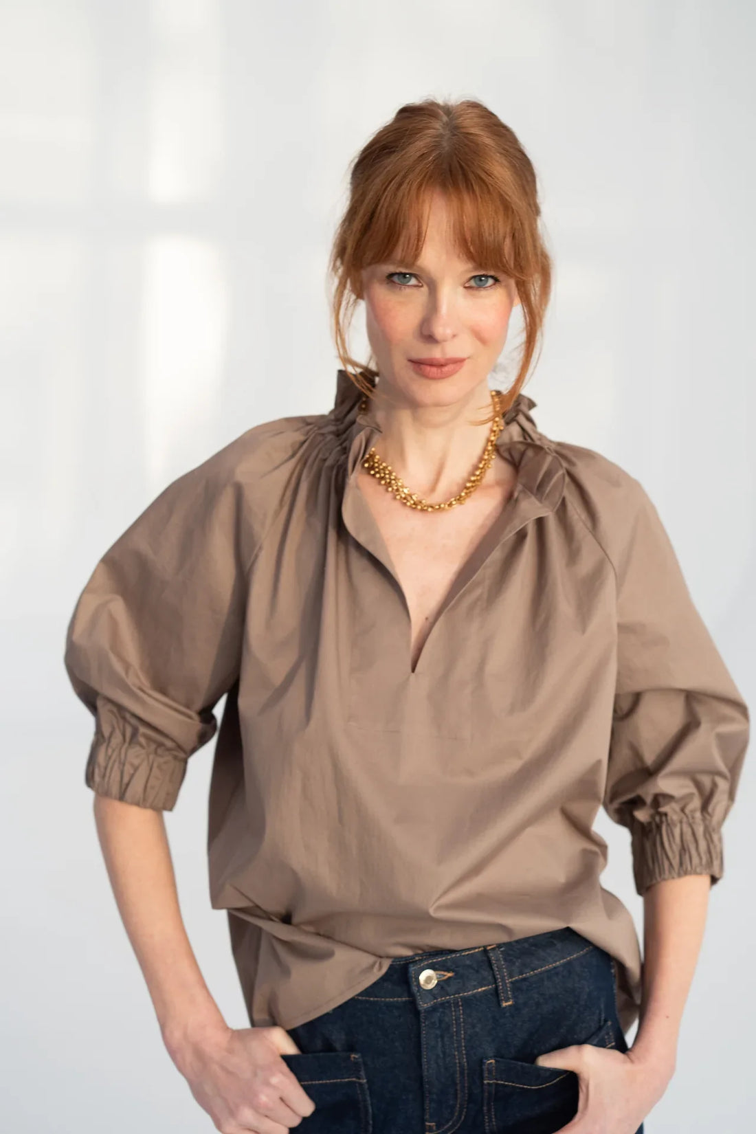 Macy Cotton Blouse | Black