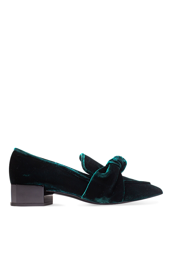 Athene Velvet Classic Slipper | Green