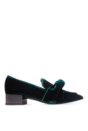 Athene Velvet Classic Slipper | Green
