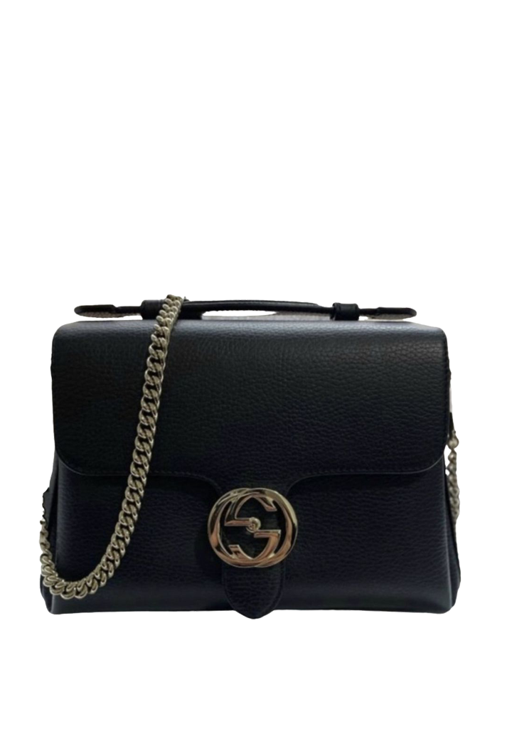 Gucci Interlocking GG Leather Crossbody Bag