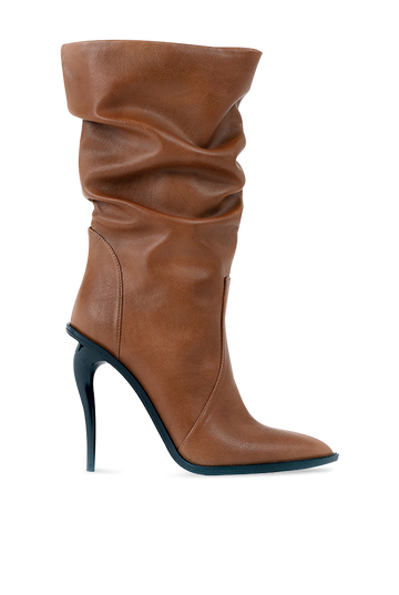 Demeter Slouchy Vegan Leather Boots | Brown