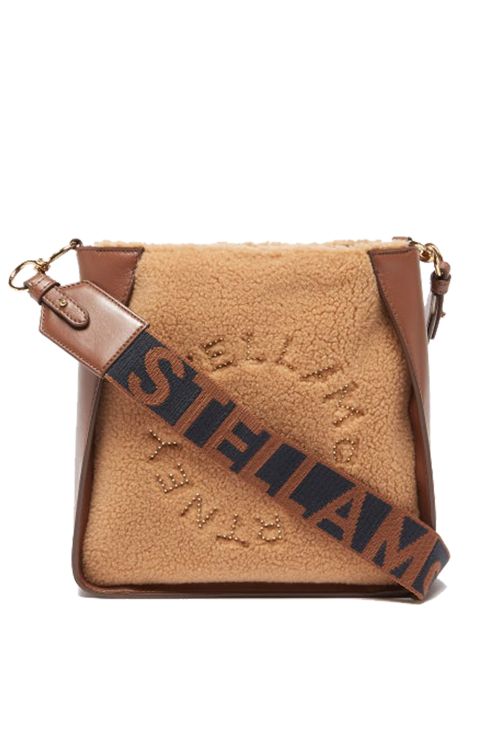 Stella Mini Logo-strap Faux-leather Shoulder Bag