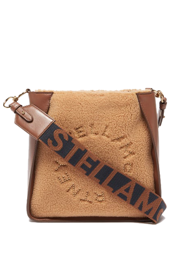 Stella Mini Logo-strap Faux-leather Shoulder Bag