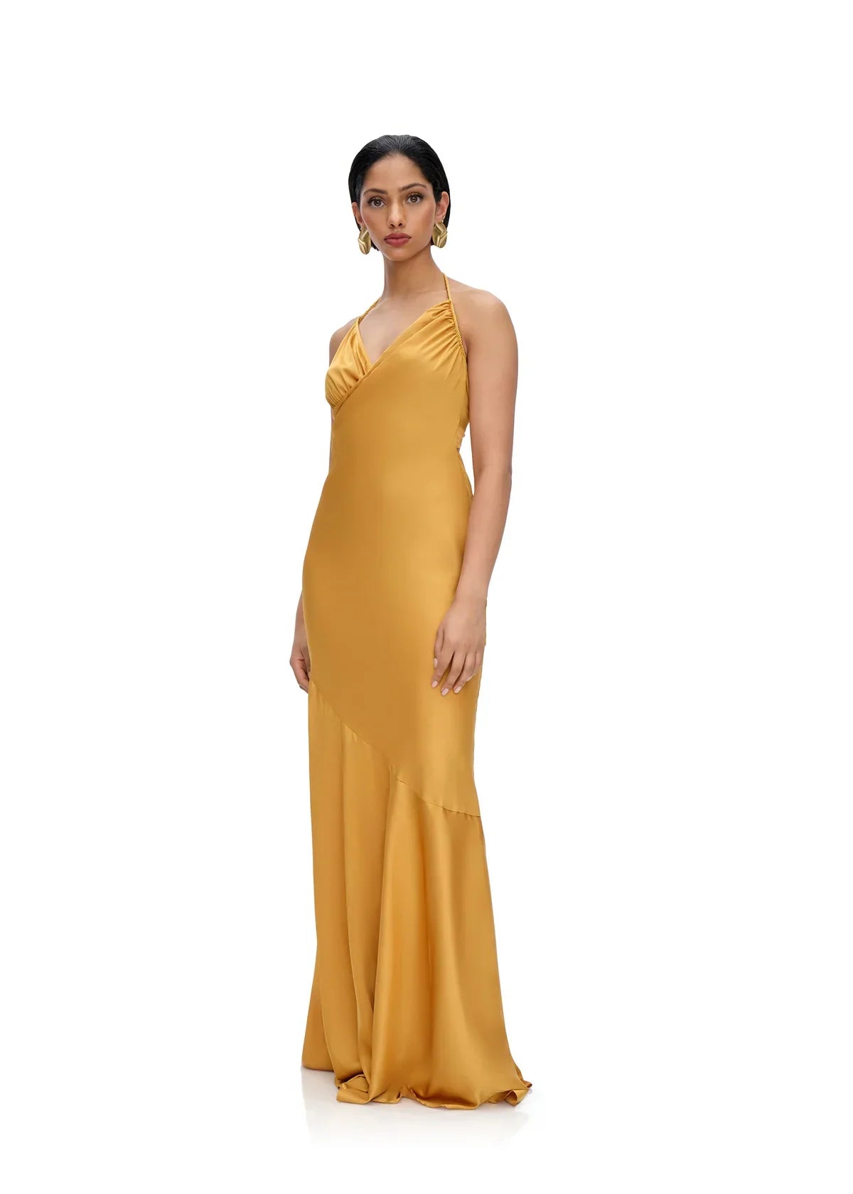Tiro Satin Gold Gown