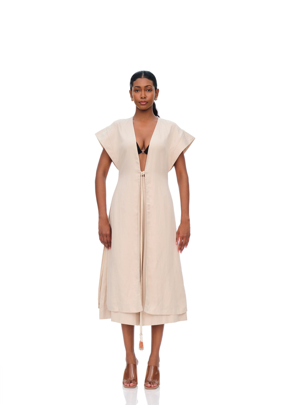 Mos Linen Jacket | Chalk