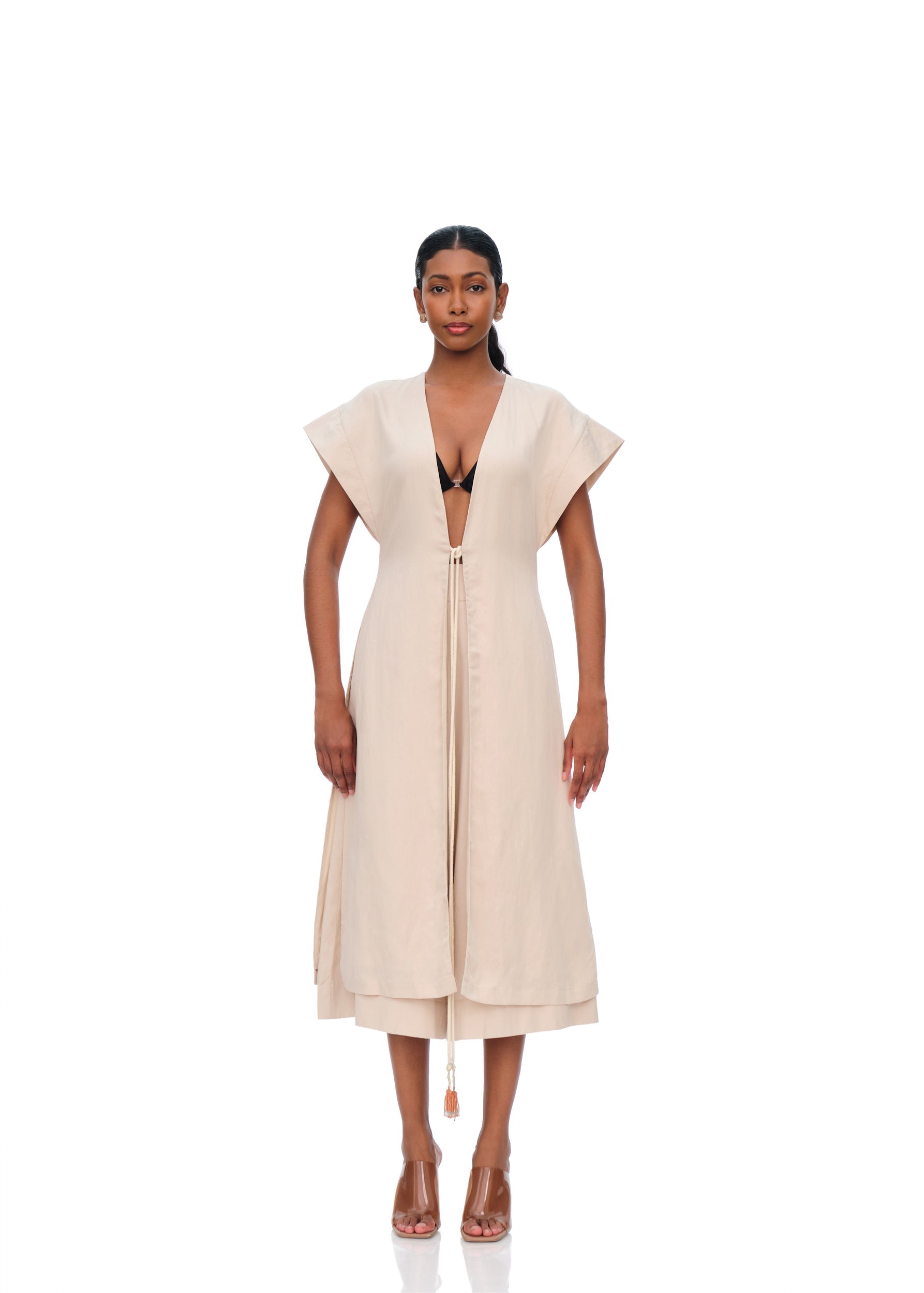 Mos Linen Jacket | Chalk