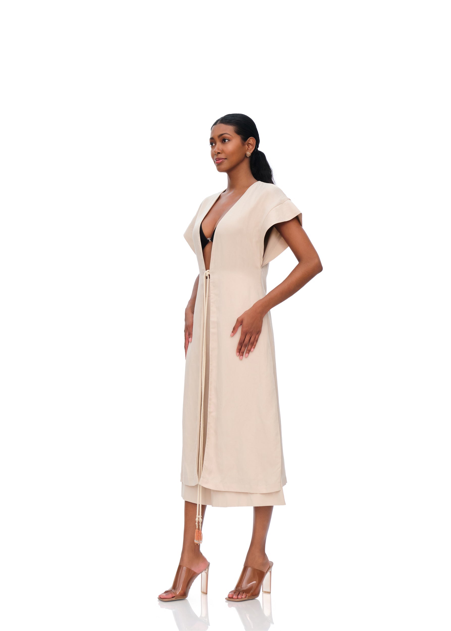 Mos Linen Jacket | Chalk