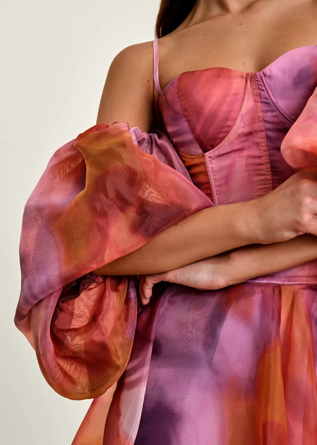 Kokos Statement Sleeve Crop Top | Dandi Print