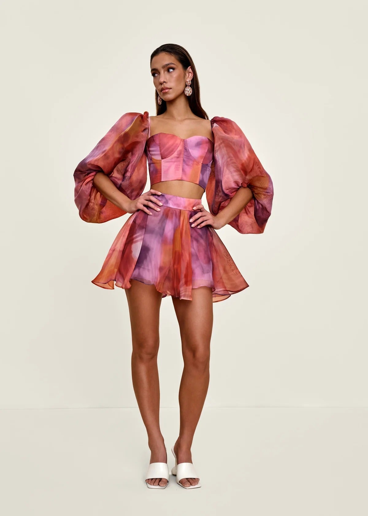 Kokos Statement Sleeve Crop Top | Dandi Print