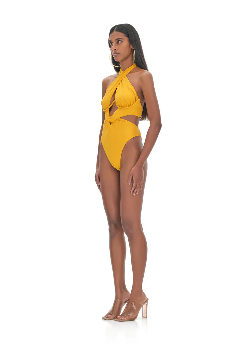Nayo Yellow One Piece Swimsuit
