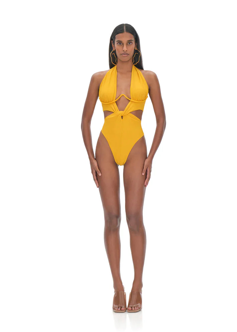 Nayo Yellow One Piece Swimsuit