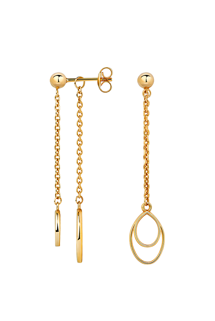 Apple Pip Hoop Earrings, Gold